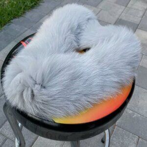 Light Gray Fox Fur Pelt Trim XL Extra Large Genuine Finnish